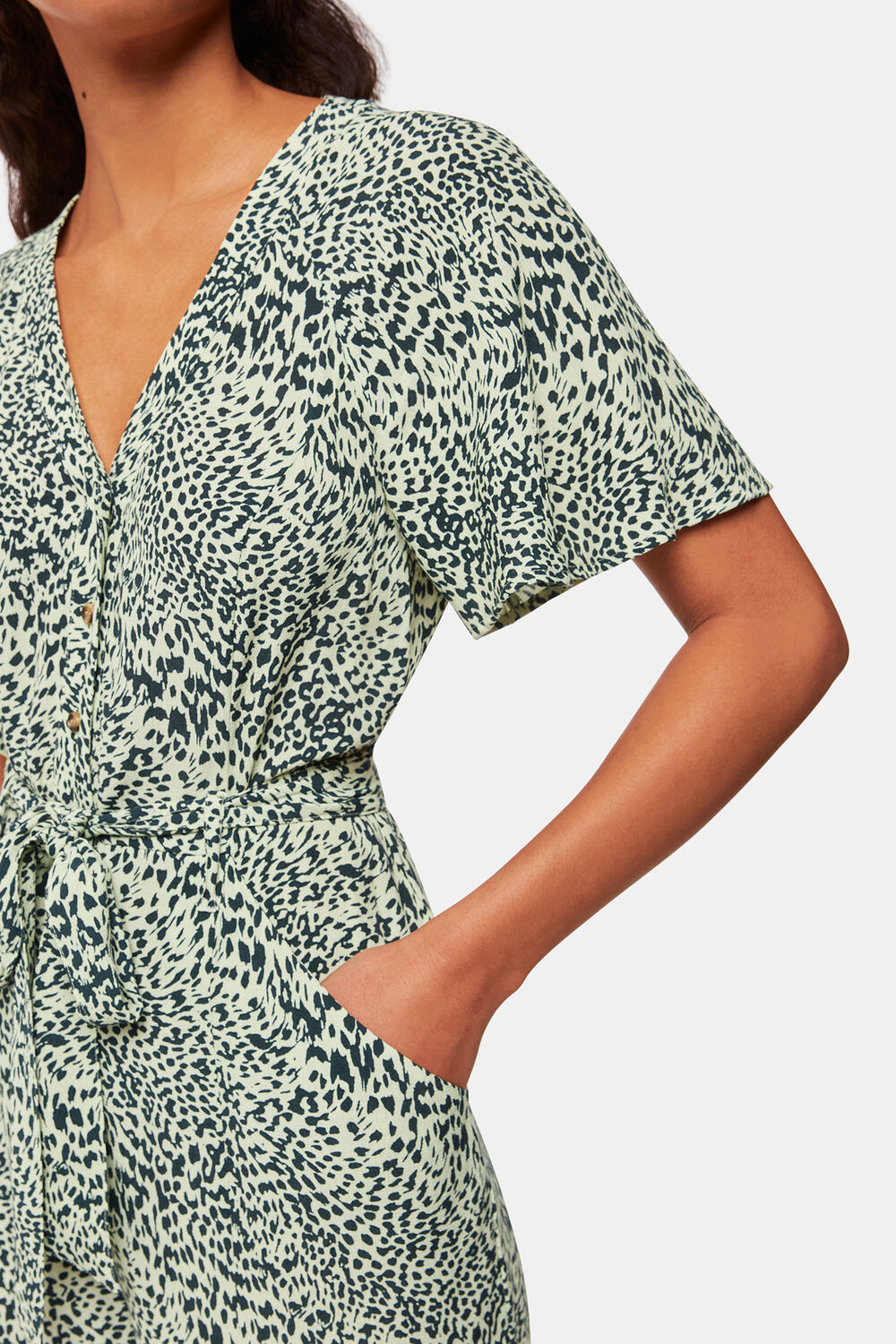 Diagonal Leopard Jumpsuit
