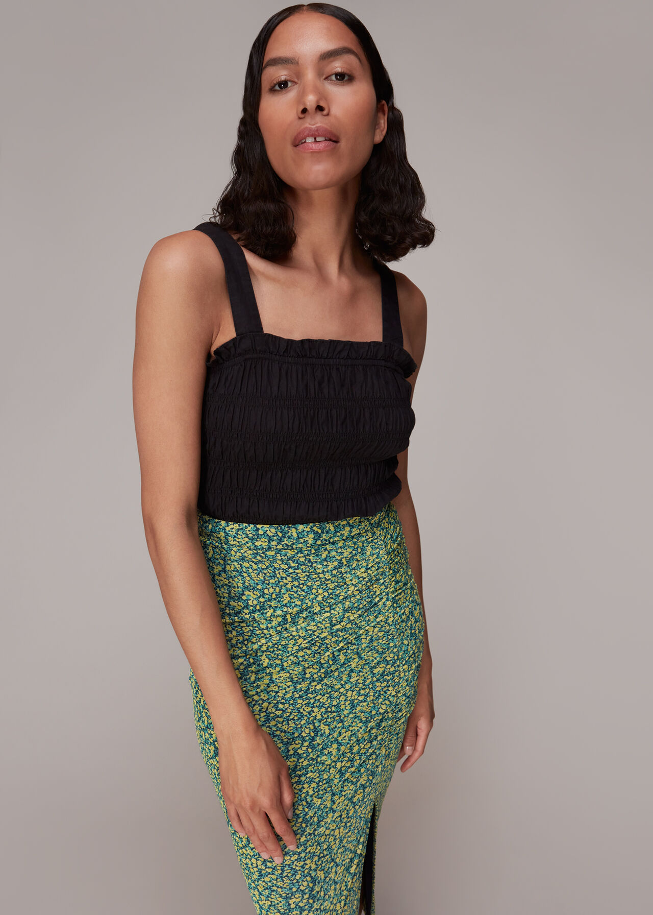 Ditsy Sunflower Mesh Skirt