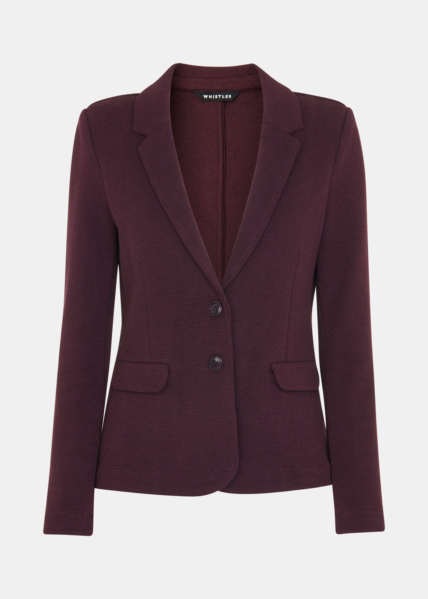 Aubergine Slim Jersey Jacket WHISTLES