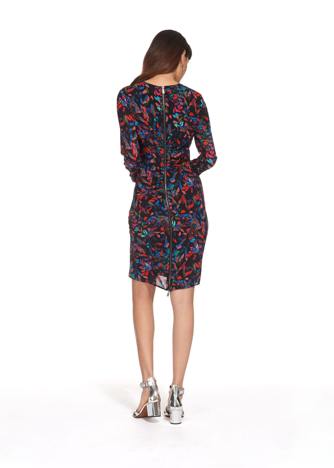 Maria Mari Print Silk Bodycon Multicolour