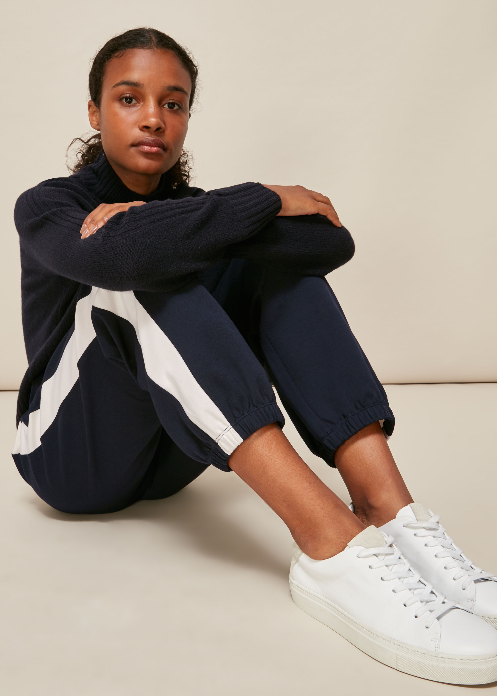 Mint velvet top side stripe joggers