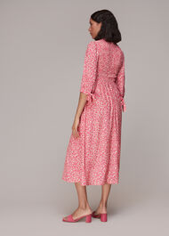 Cheetah Print Shirred Dress