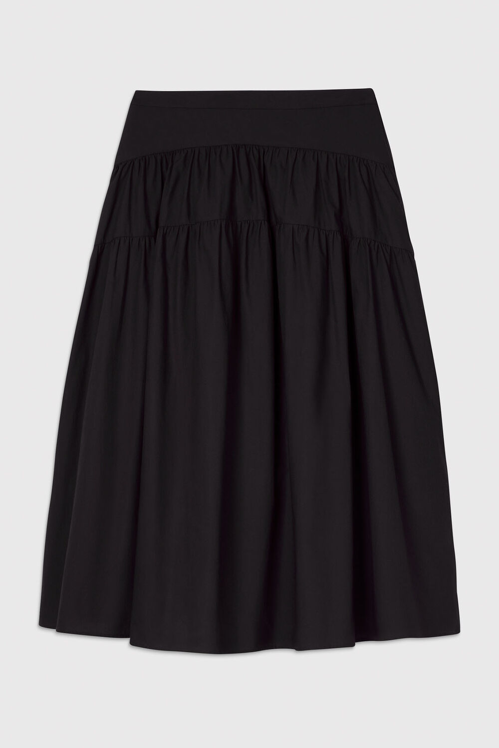 Tier Hem Cotton Skirt