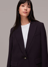 Crepe Relaxed Boyfriend Blazer
