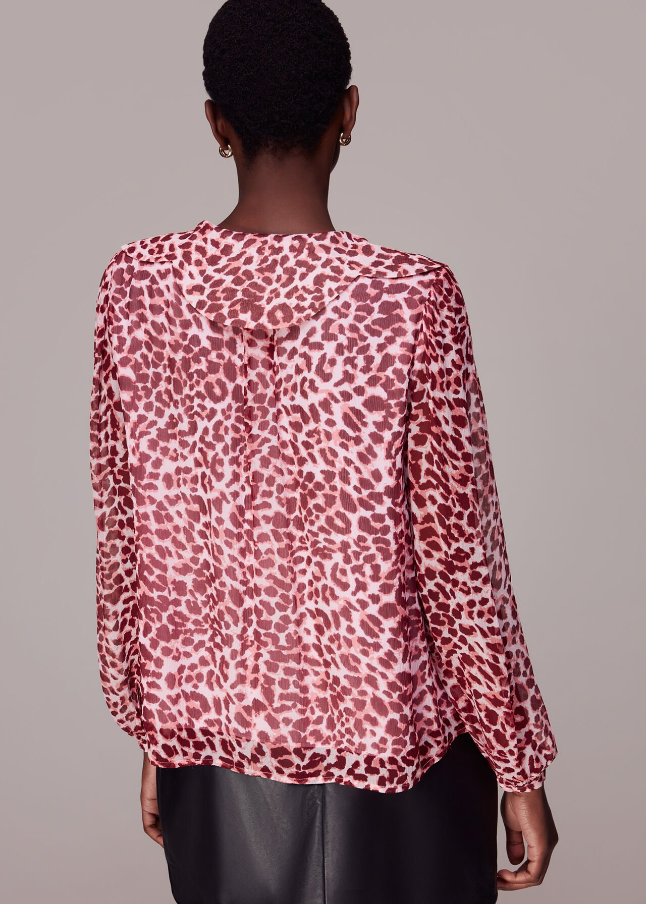 Abstract Cheetah Print Blouse