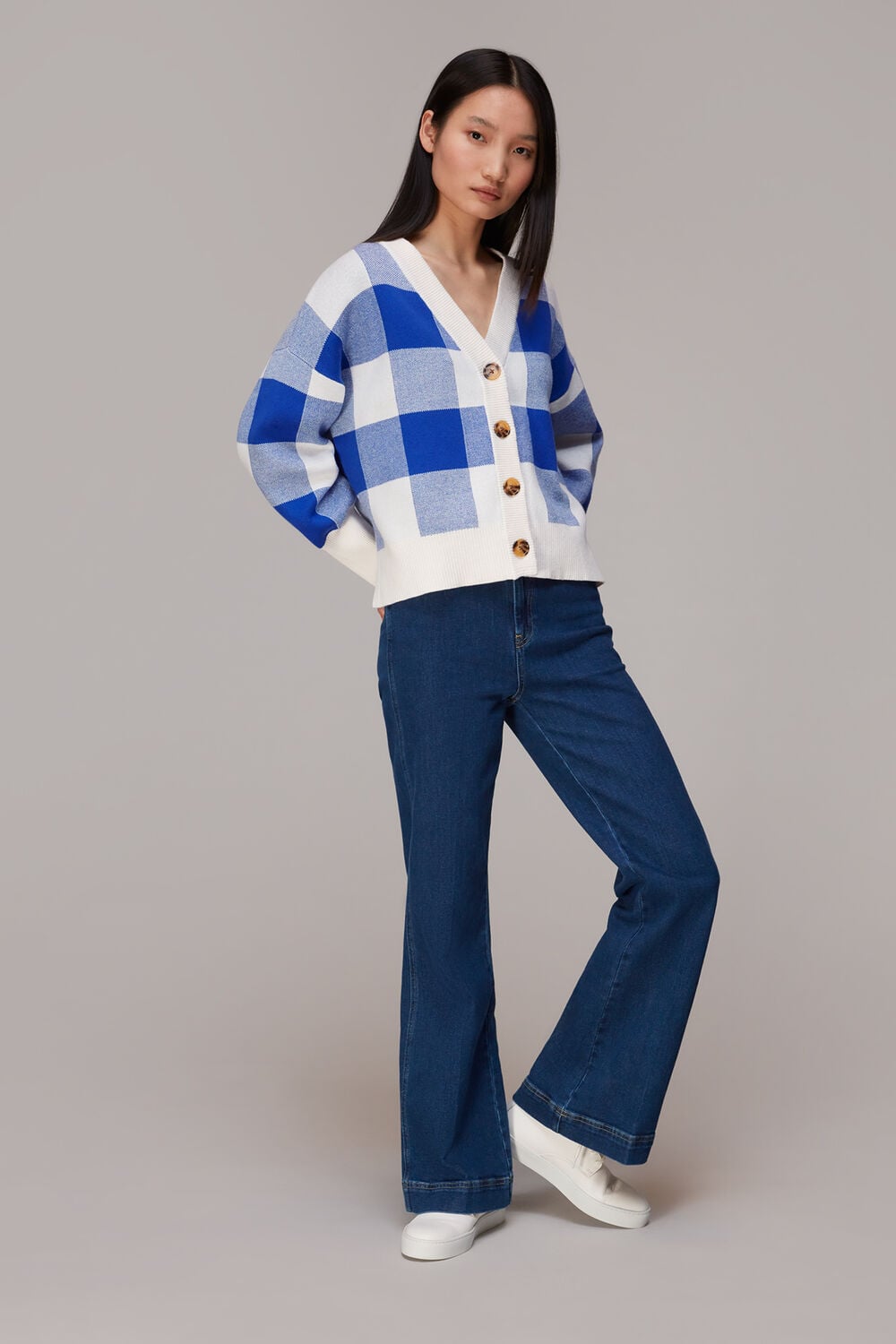 Suki Checked Cardigan