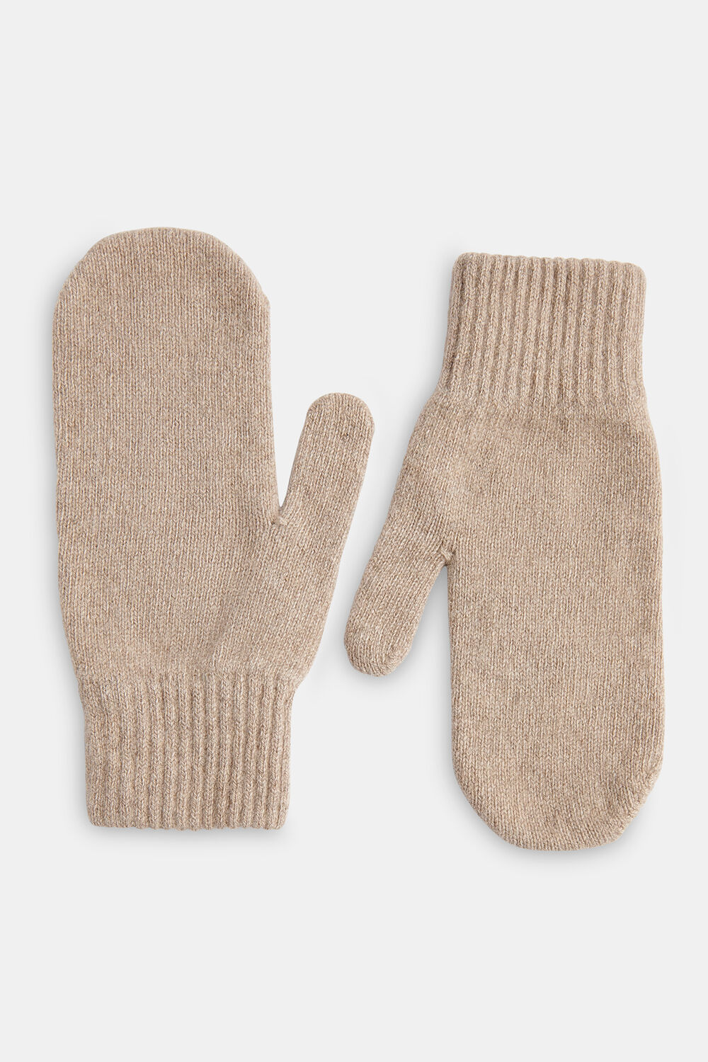 Taupe Cashmere Wool Blend Mittens