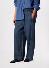 Casual Denim Barrel Trouser
