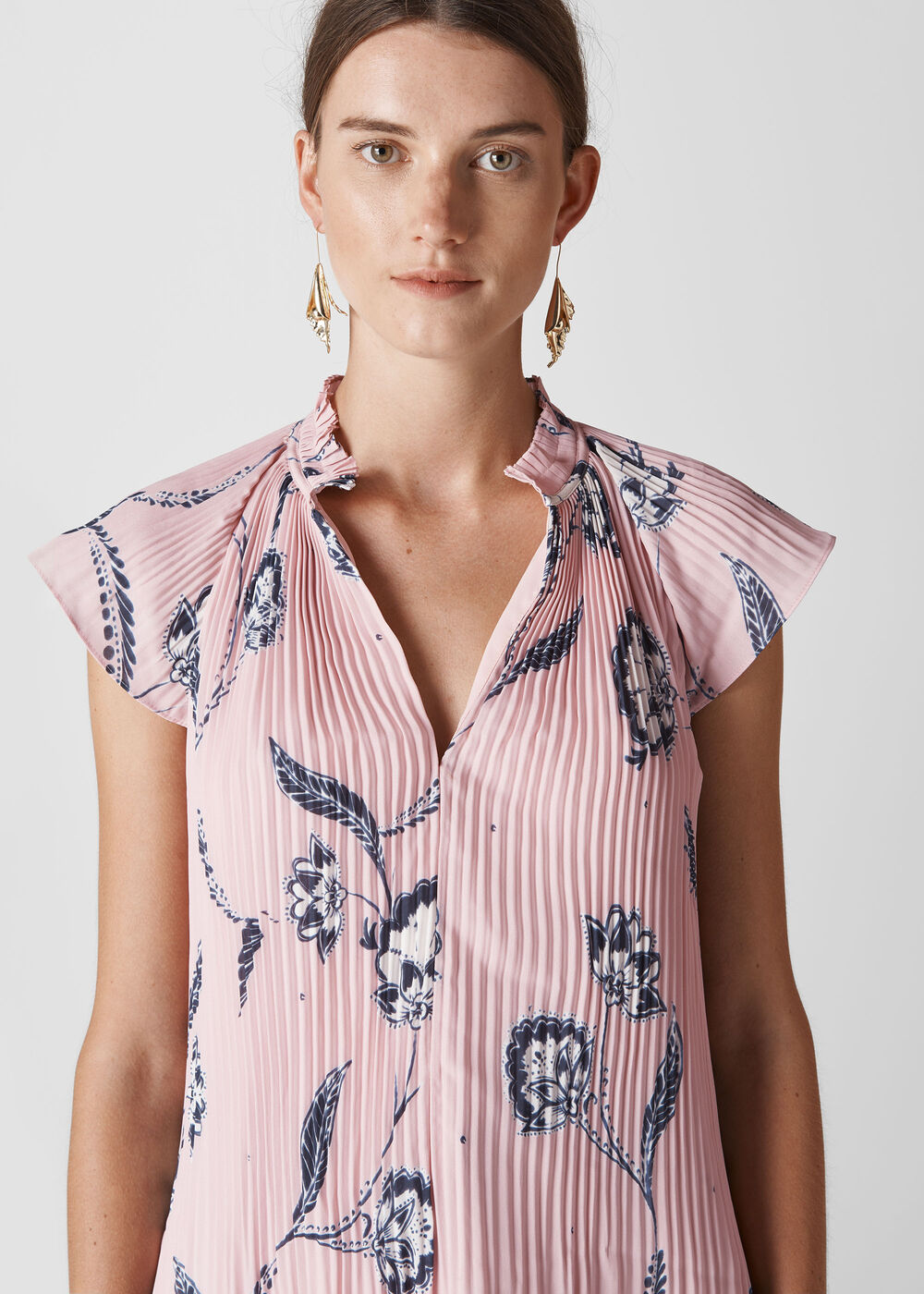 Giselle Ruffle Top Pink/Multi