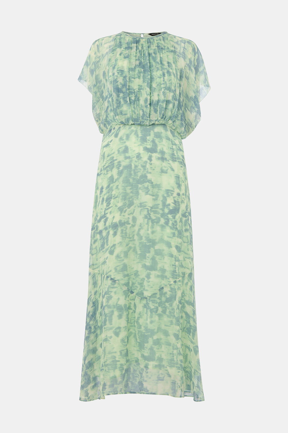 Petite Dashed Brush Marks Midi Dress