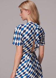 Pinched Diamond Midi Dress