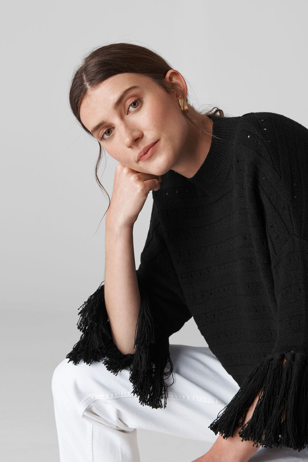 Fringe Detail Knit