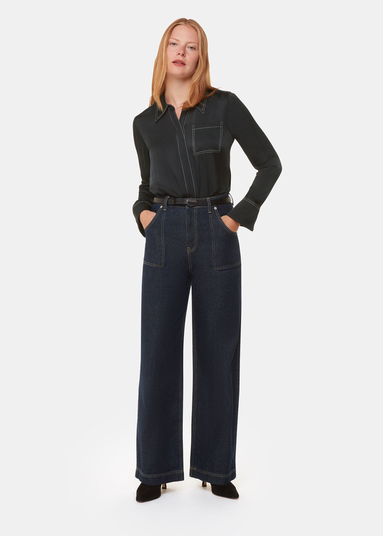 Top Stitch Detail Shirt