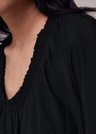 Lydia Gathered Trapeze Dress