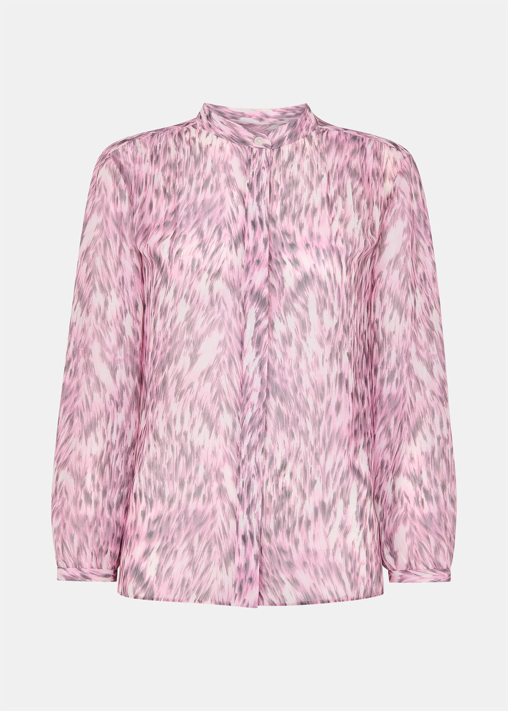 Leopard Pleat Detail Shirt