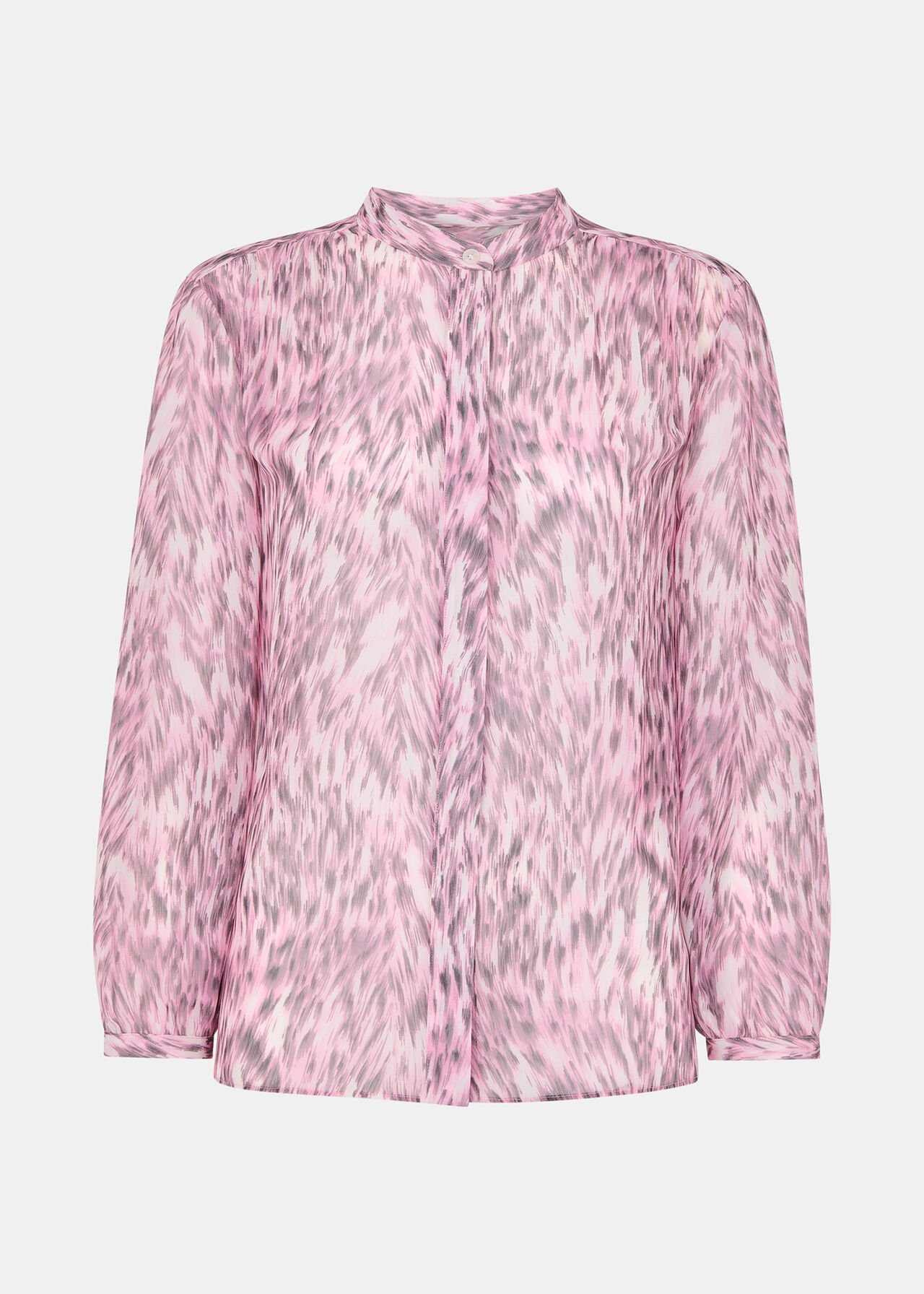 Leopard Pleat Detail Shirt