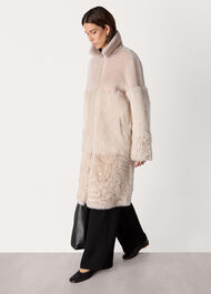 Cossma Shearling Longline Coat