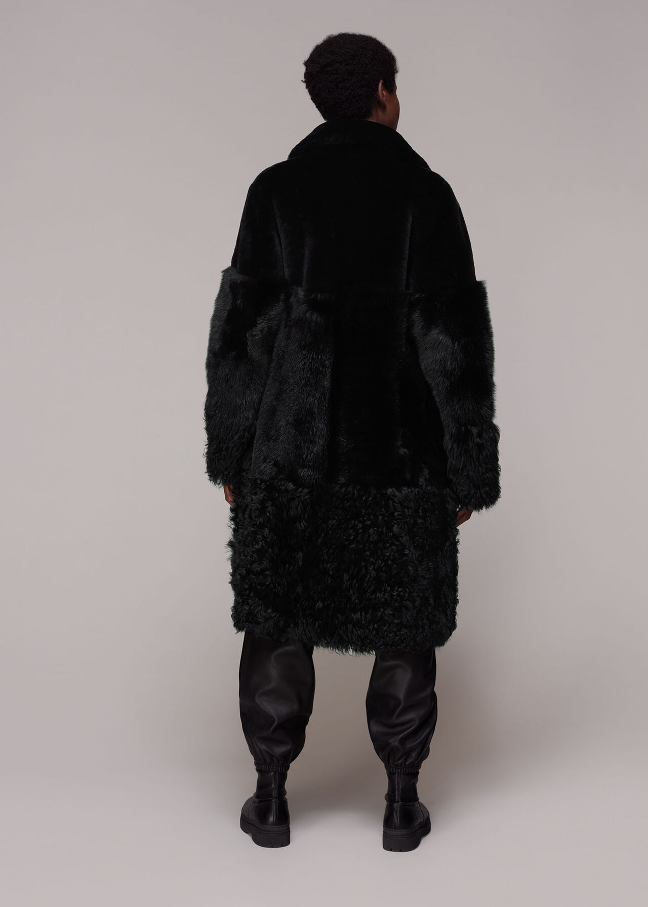 Cossma Shearling Longline Coat