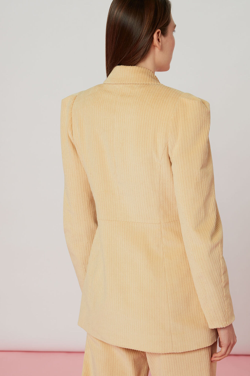 Suki Cord Puff Sleeve Blazer