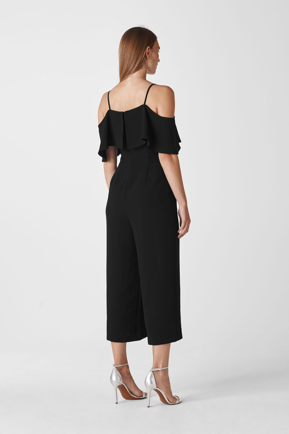 Camila Crepe Wrap Jumpsuit Black