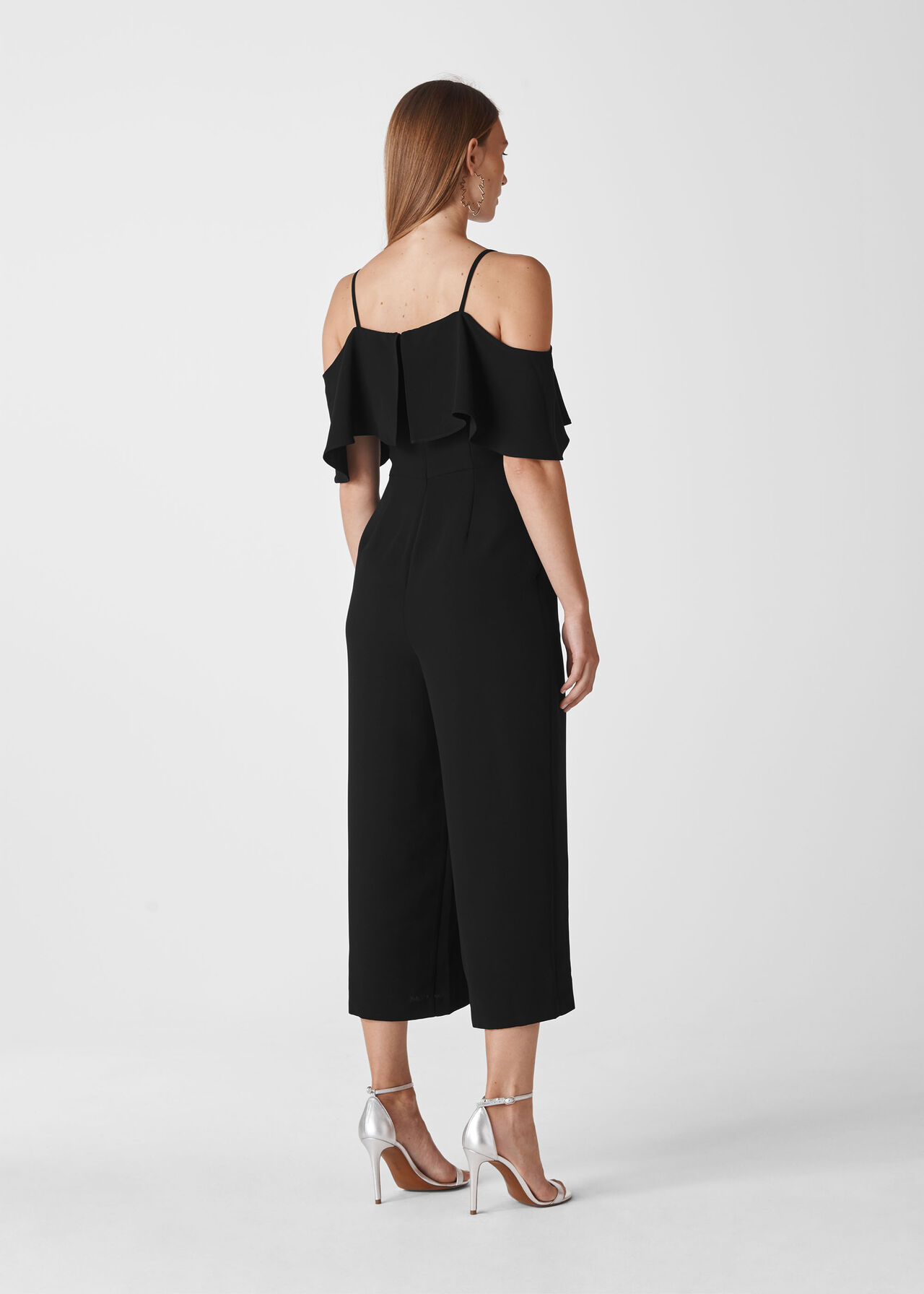 Camila Crepe Wrap Jumpsuit Black