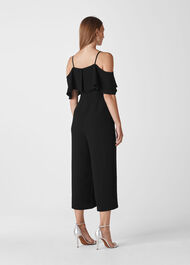 Camila Crepe Wrap Jumpsuit Black