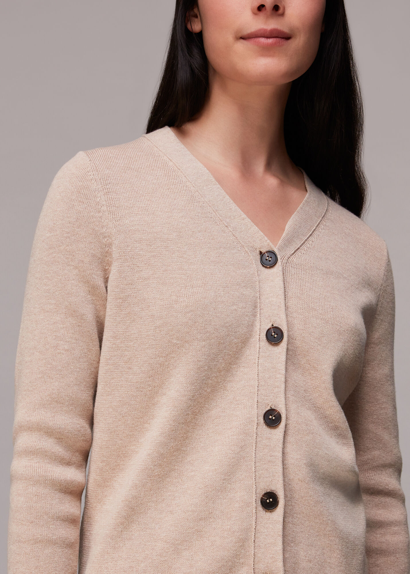 Neutral Slimline Cardigan WHISTLES