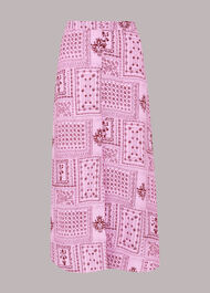 Bandana Print Button Skirt