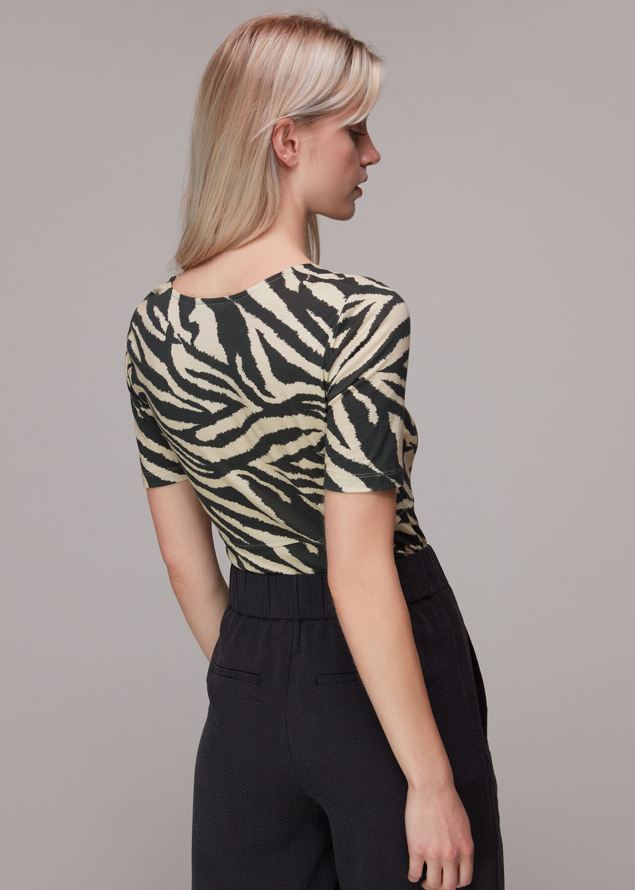 Zebra Square Neck T-shirt