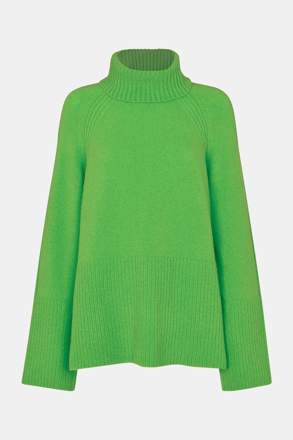 Textured Rib Detail Roll Neck
