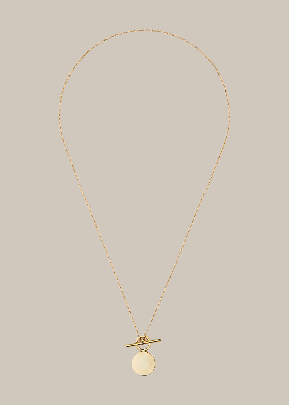 Coin and Bar Necklace Gold/Multi