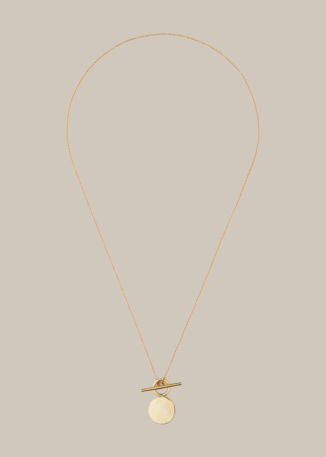 Coin and Bar Necklace Gold/Multi