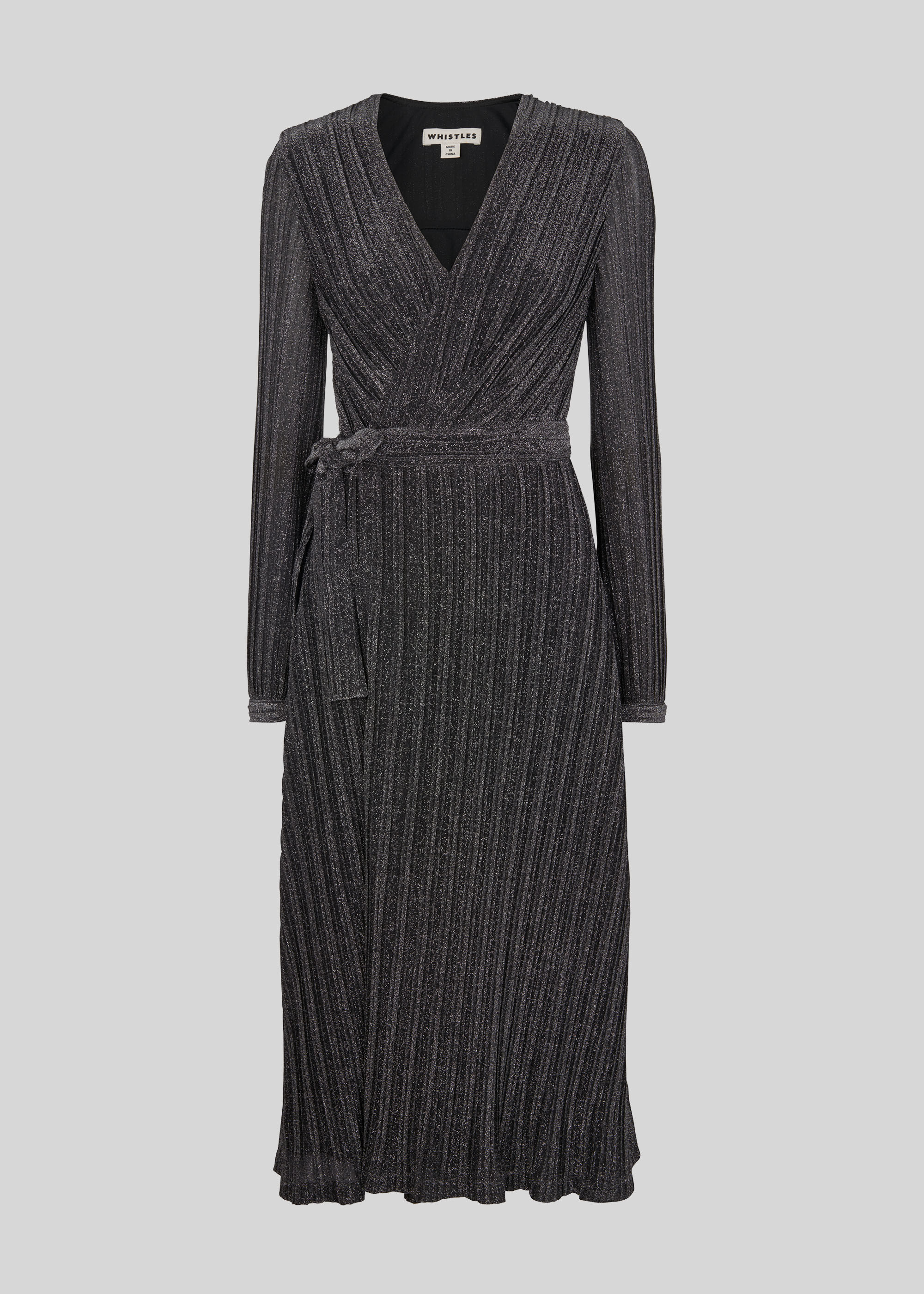 Whistles maia sparkle wrap dress hot sale
