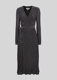 Maia Sparkle Wrap Dress Black
