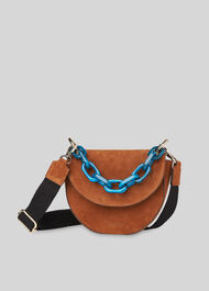 Felix Resin Chain Saddle Bag Tan