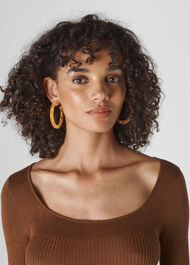 Statement Speckled Resin Hoop Orange