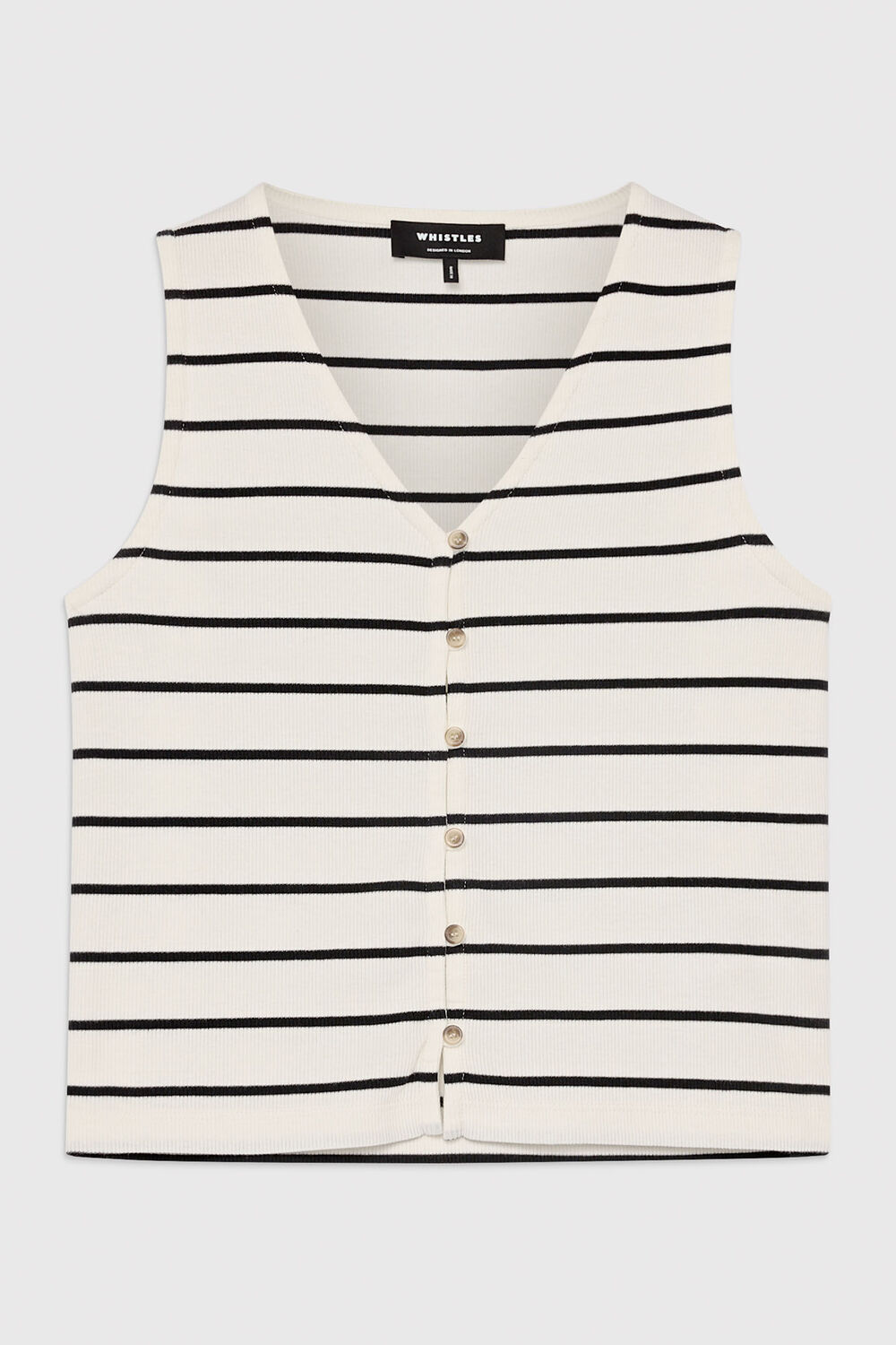 Stripe Button Front Tank