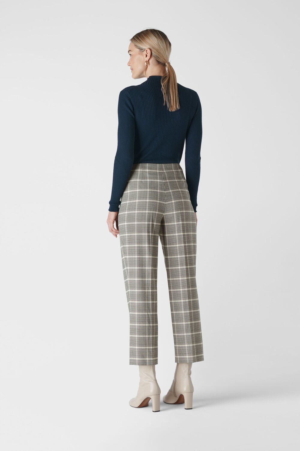 Courtney Check Trouser Black and White