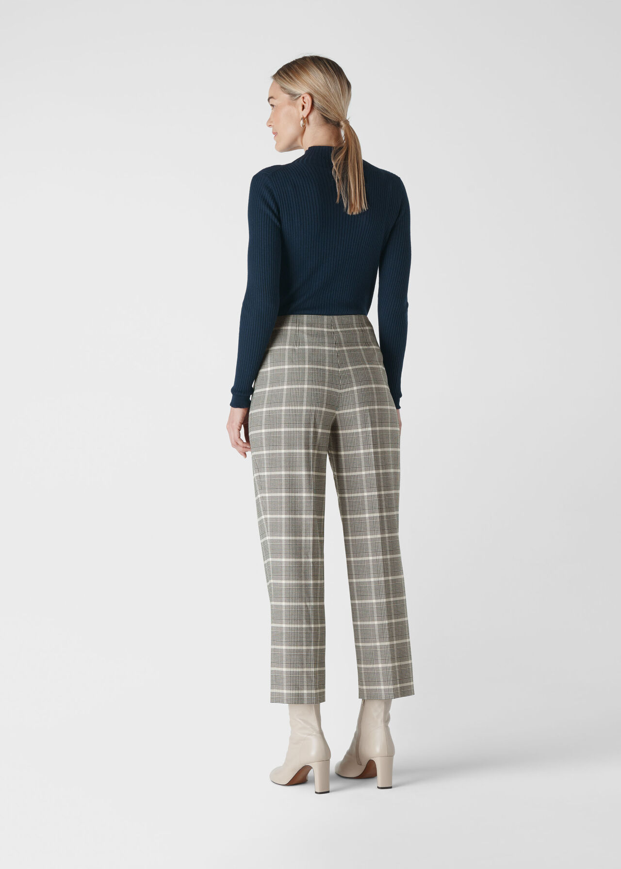 Courtney Check Trouser Black and White