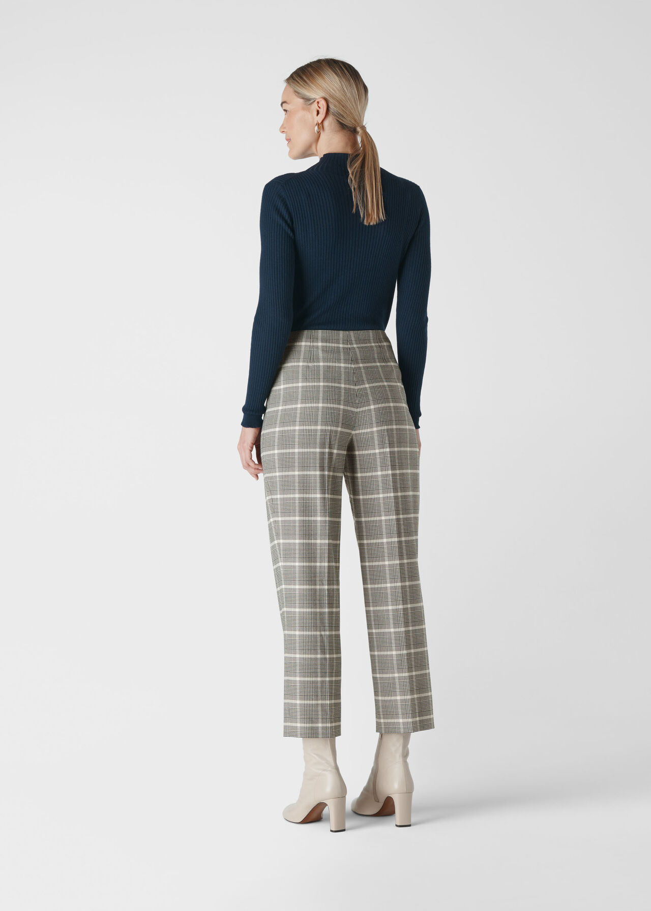 Black And White Courtney Check Trouser | WHISTLES