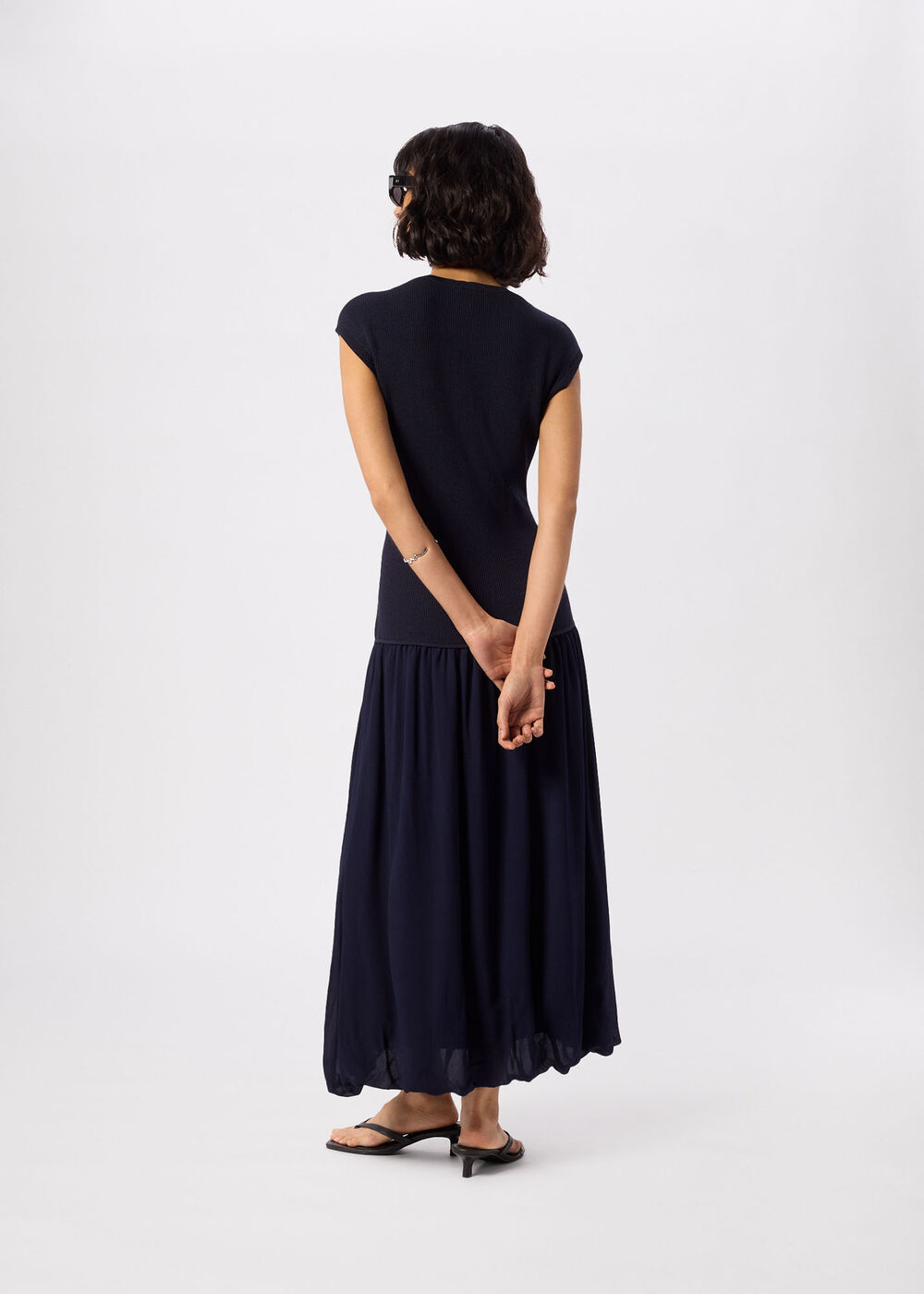 Knitted 2in1 Bubble Hem Dress