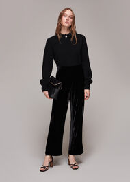 Jewel Button Collar Sweater