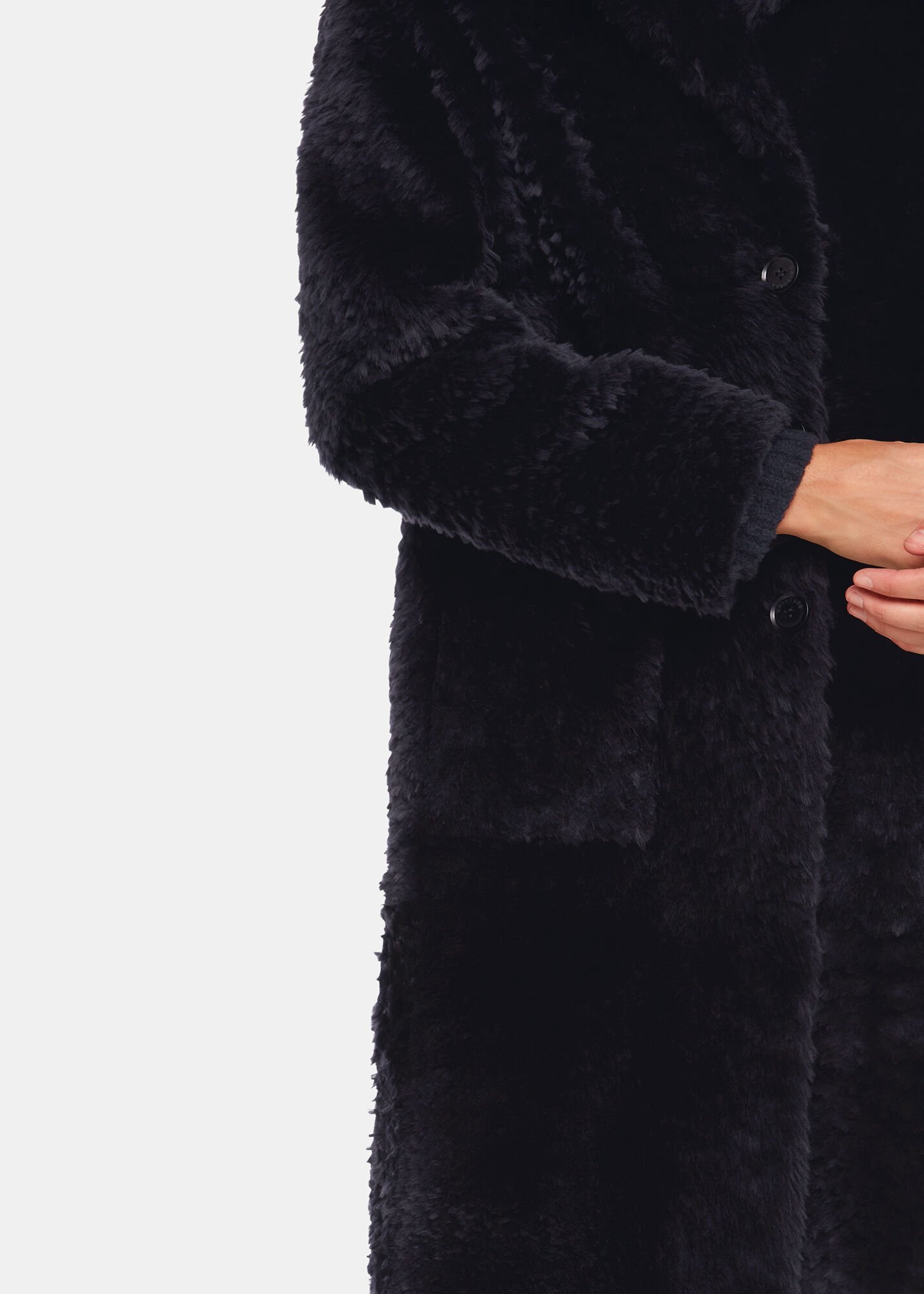 Whistles longline faux fur coat cheap