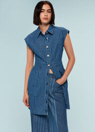 Denim Bodice Stripe Dress