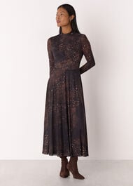 Petite Spotted Animal Mesh Dress