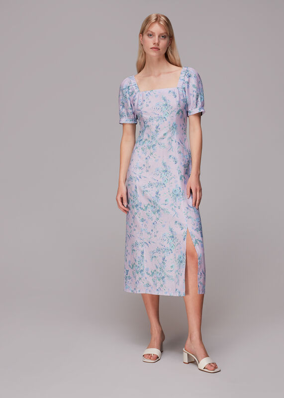 Fabulous Whistles Dress UK 8 Multicolor floral pink silk AF001 main image 0