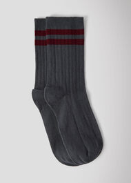 Striped Ribbed Socks
