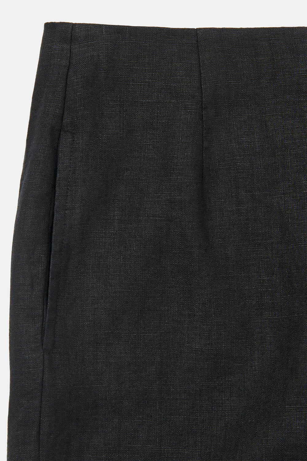Black Linen Ankle Length Trouser
