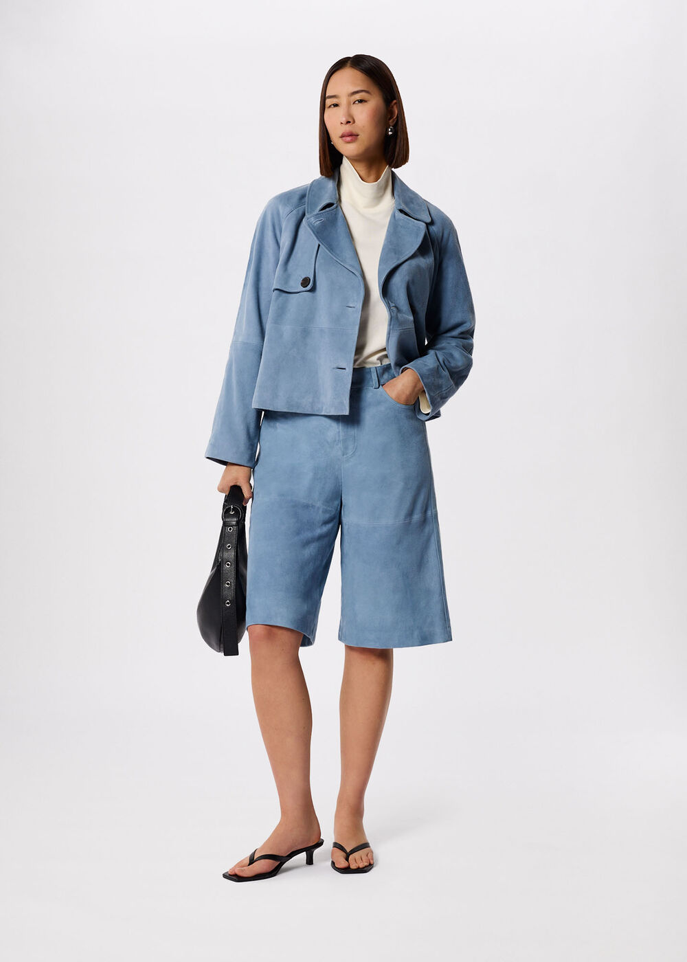 Suede Longline Short