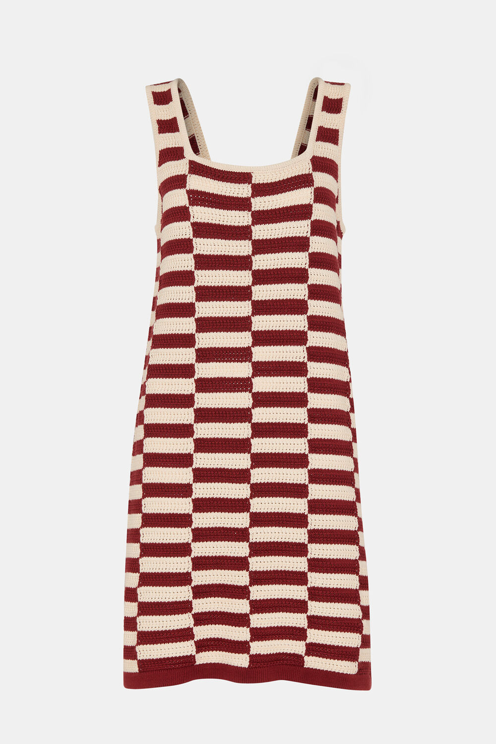Crochet Stepped Stripe Dress